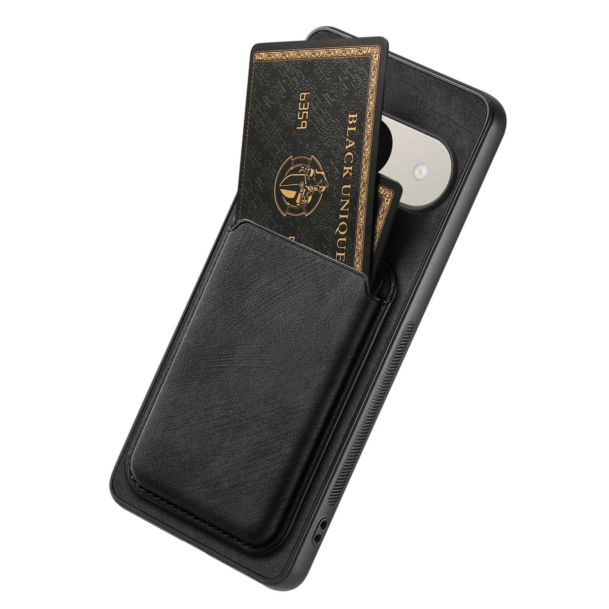 For Google Pixel 11 Retro Leather Card Bag Magnetic Phone Case - Black - SYA002487914F