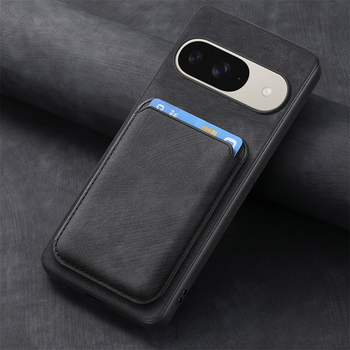 For Google Pixel 11 Retro Leather Card Bag Magnetic Phone Case - Black - SYA002487914F