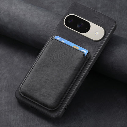 For Google Pixel 11 Retro Leather Card Bag Magnetic Phone Case - Black - SYA002487914F