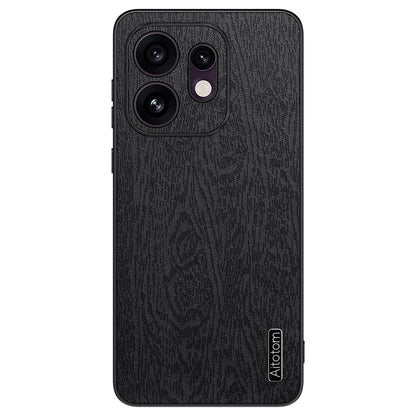 For OPPO Reno16 Global Tree Bark Leather Shockproof Phone Case - Black - SYA002518817A
