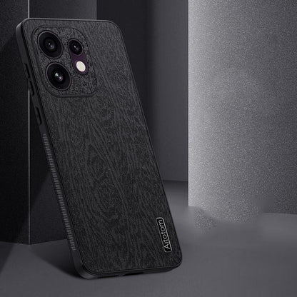 For OPPO Reno16 Global Tree Bark Leather Shockproof Phone Case - Blue - SYA002518817B