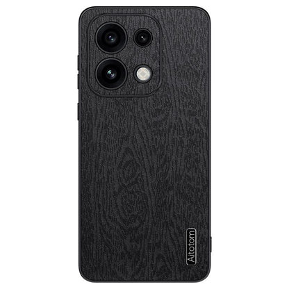For OPPO Reno16 Pro Global Tree Bark Leather Shockproof Phone Case - Black - SYA002518818A