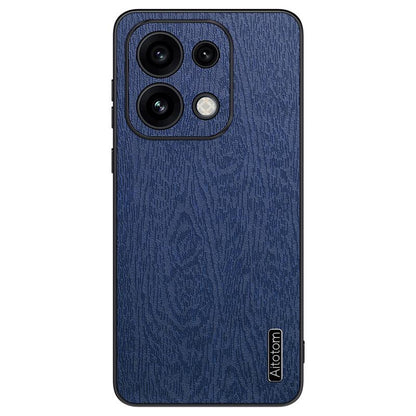 For OPPO Reno16 Pro Global Tree Bark Leather Shockproof Phone Case - Blue - SYA002518818B