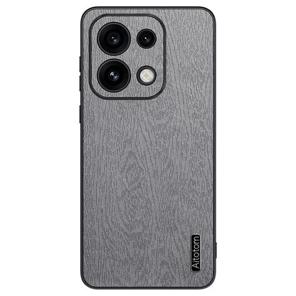 For OPPO Reno16 Pro Global Tree Bark Leather Shockproof Phone Case - Grey - SYA002518818C