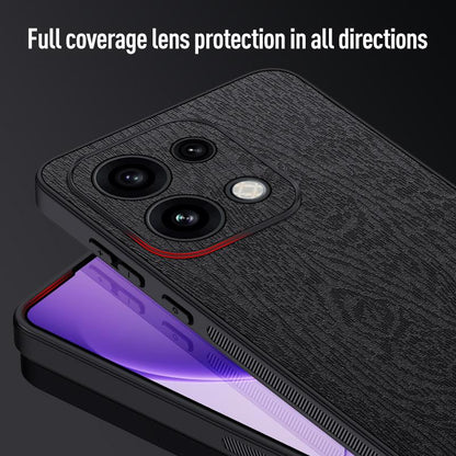 For OPPO Reno16 Pro Global Tree Bark Leather Shockproof Phone Case - Grey - SYA002518818C