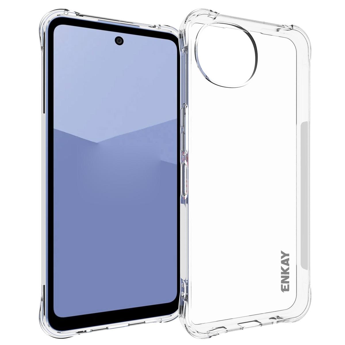 For Sharp Aquos Wish6 ENKAY Hat-Prince Transparent TPU Shockproof Phone Case - Default - SYA002540906