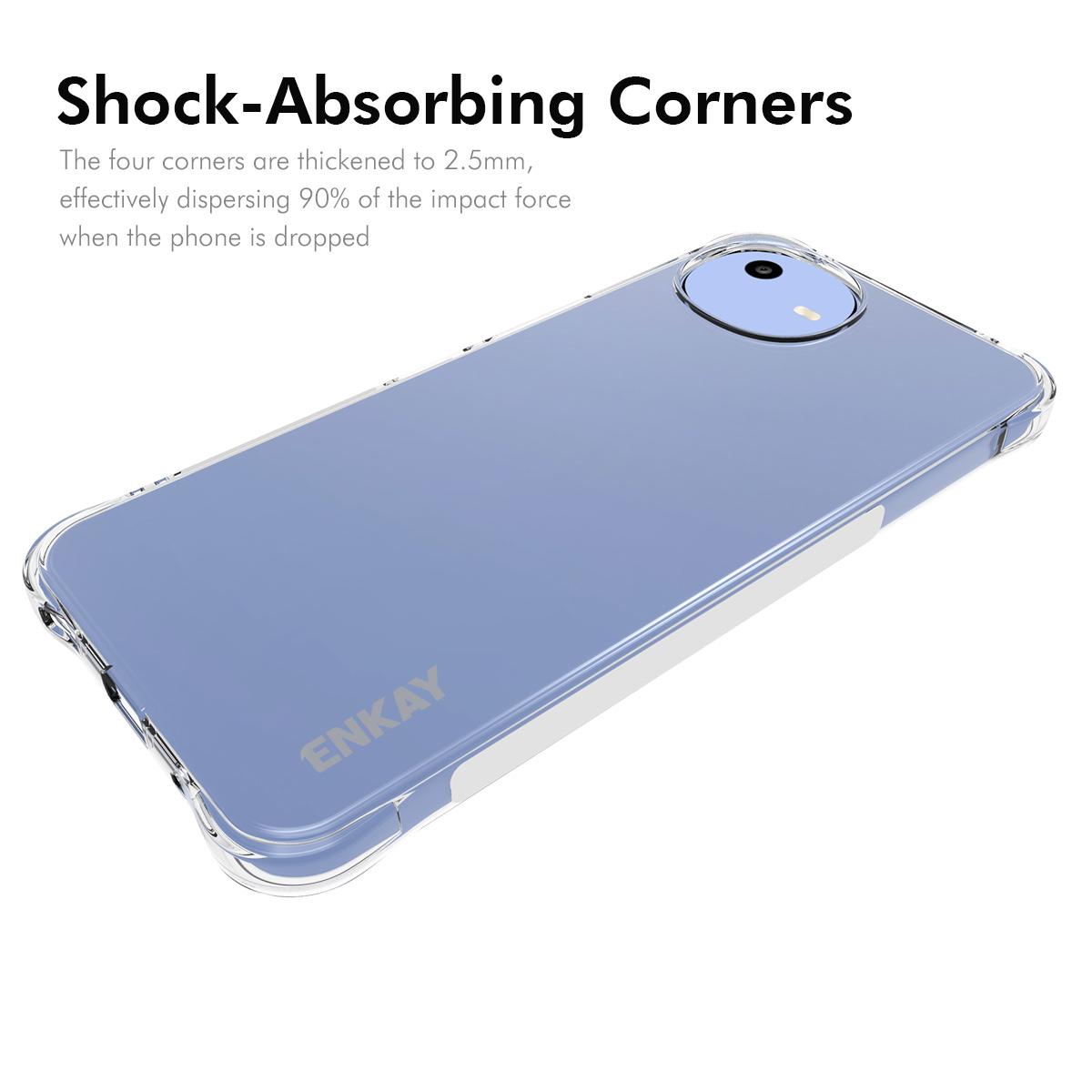 For Sharp Aquos Wish6 ENKAY Hat-Prince Transparent TPU Shockproof Phone Case - Default - SYA002540906