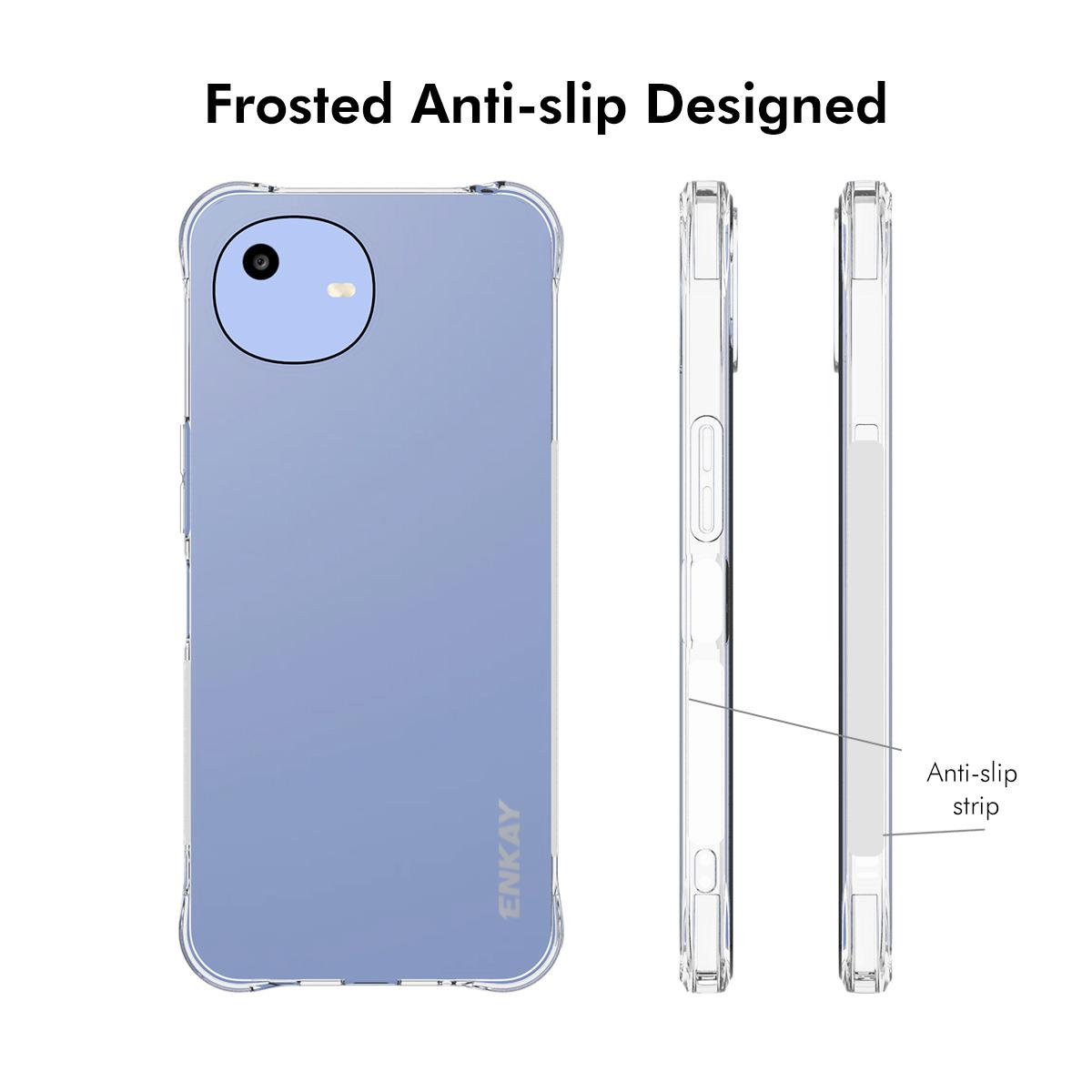 For Sharp Aquos Wish6 ENKAY Hat-Prince Transparent TPU Shockproof Phone Case - Default - SYA002540906