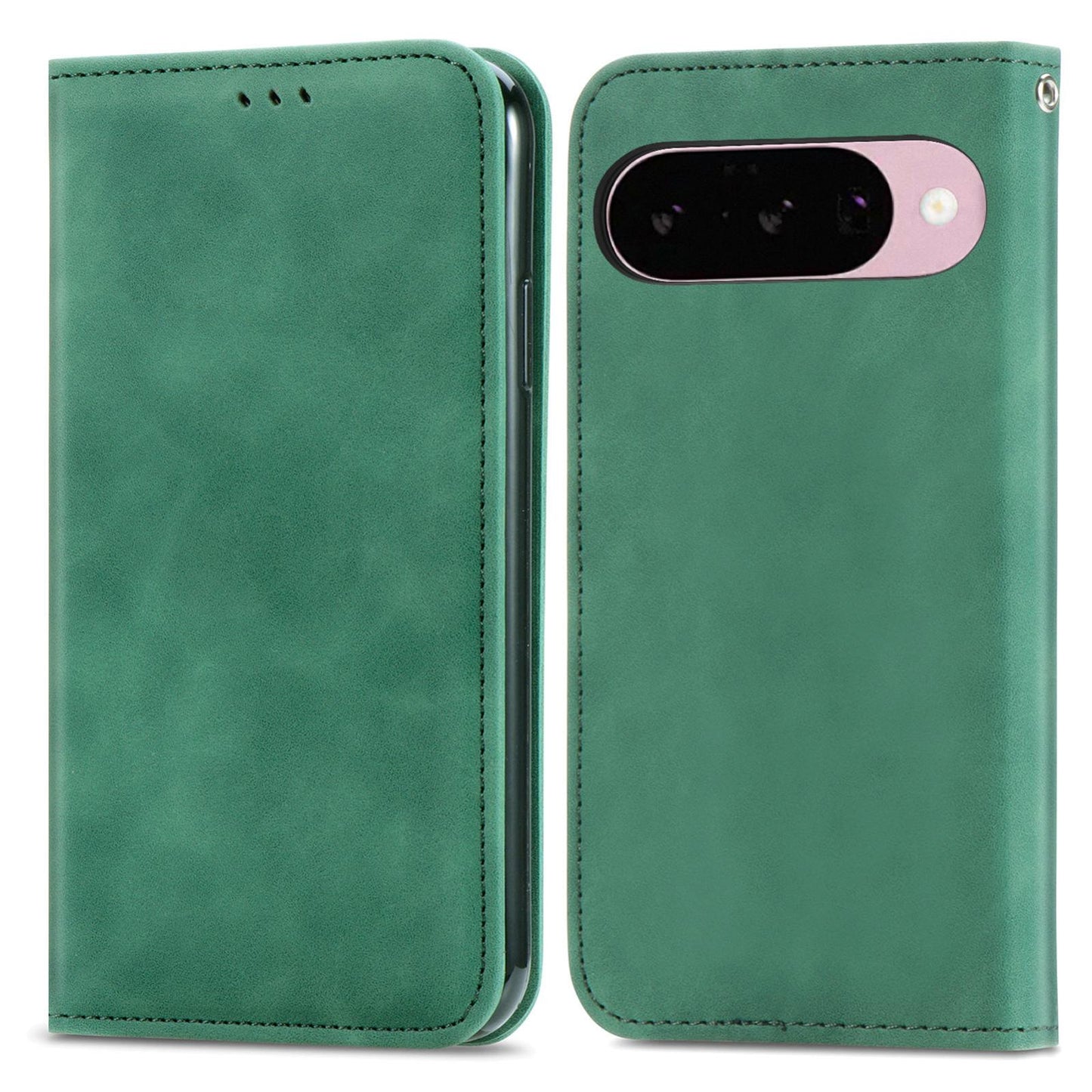 For Google Pixel 11 Pro XL Retro Skin Feel Magnetic Flip Leather Phone Case(Green)