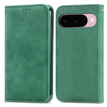 For Google Pixel 11 Pro XL Retro Skin Feel Magnetic Flip Leather Phone Case(Green)