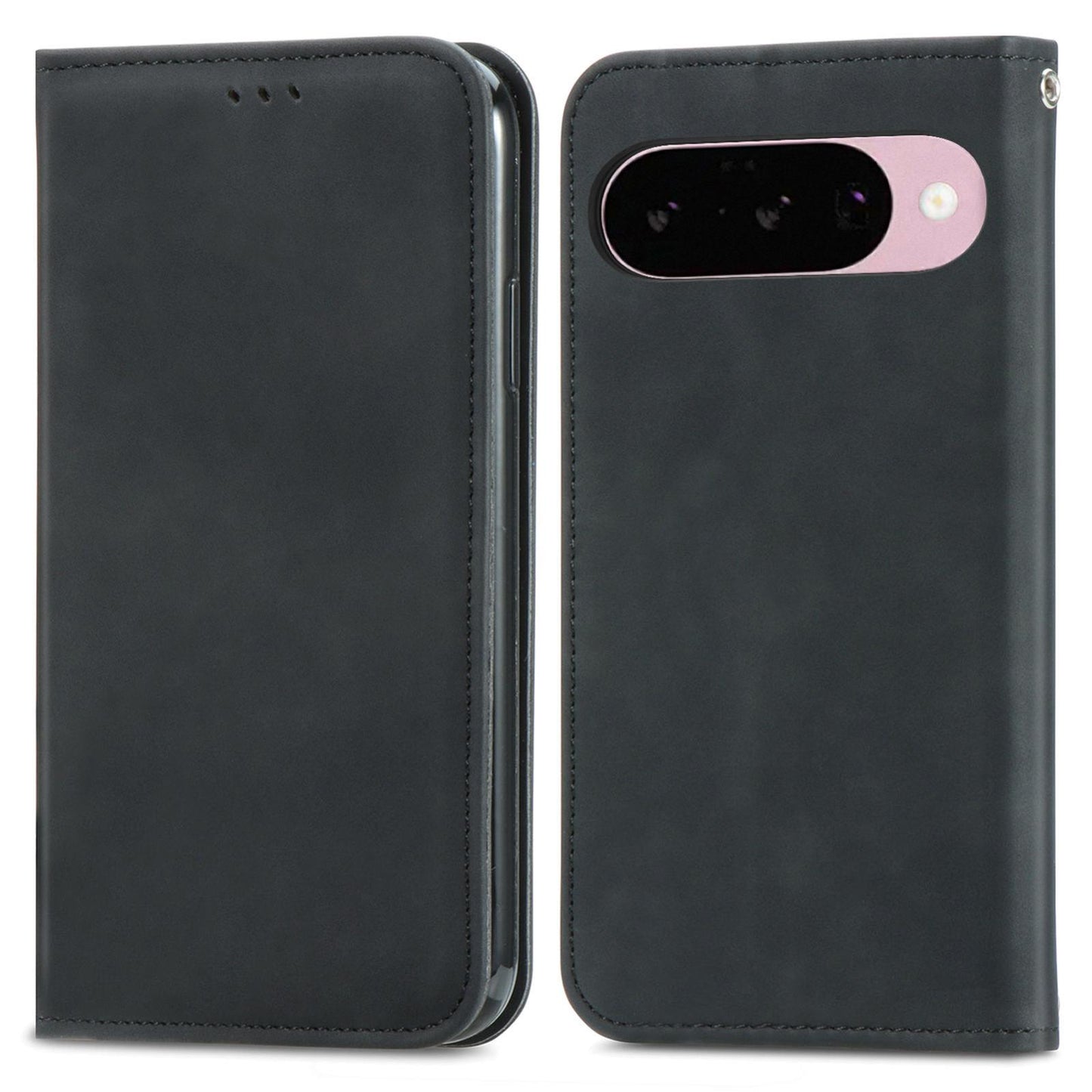 For Google Pixel 11 Pro XL Retro Skin Feel Magnetic Flip Leather Phone Case(Black)