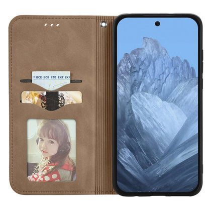 For Google Pixel 11 Pro XL Retro Skin Feel Magnetic Flip Leather Phone Case(Brown)