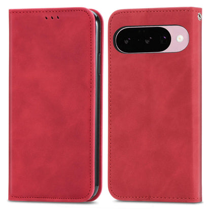 For Google Pixel 11 Pro XL Retro Skin Feel Magnetic Flip Leather Phone Case(Red)