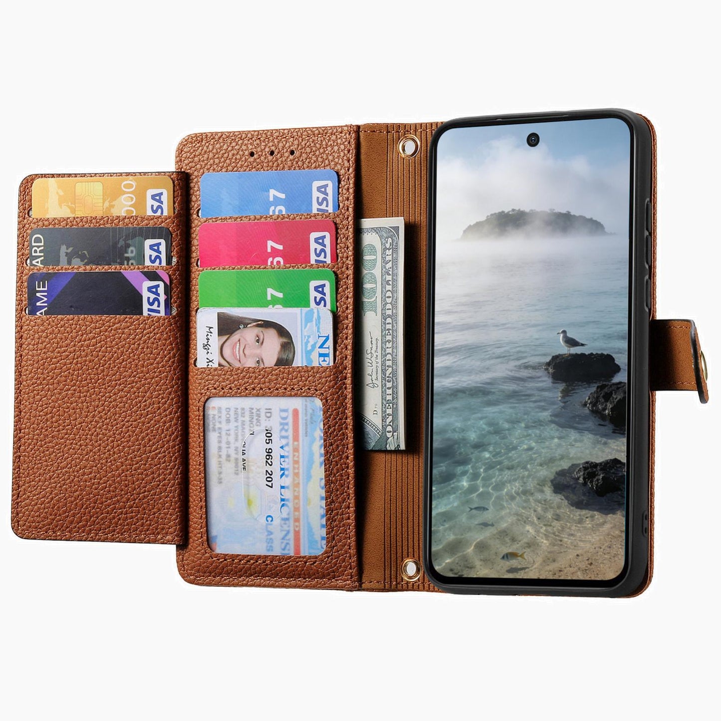 For Honor Play 80 Plus 5G Love Zipper Lanyard Leather Phone Case(Brown)