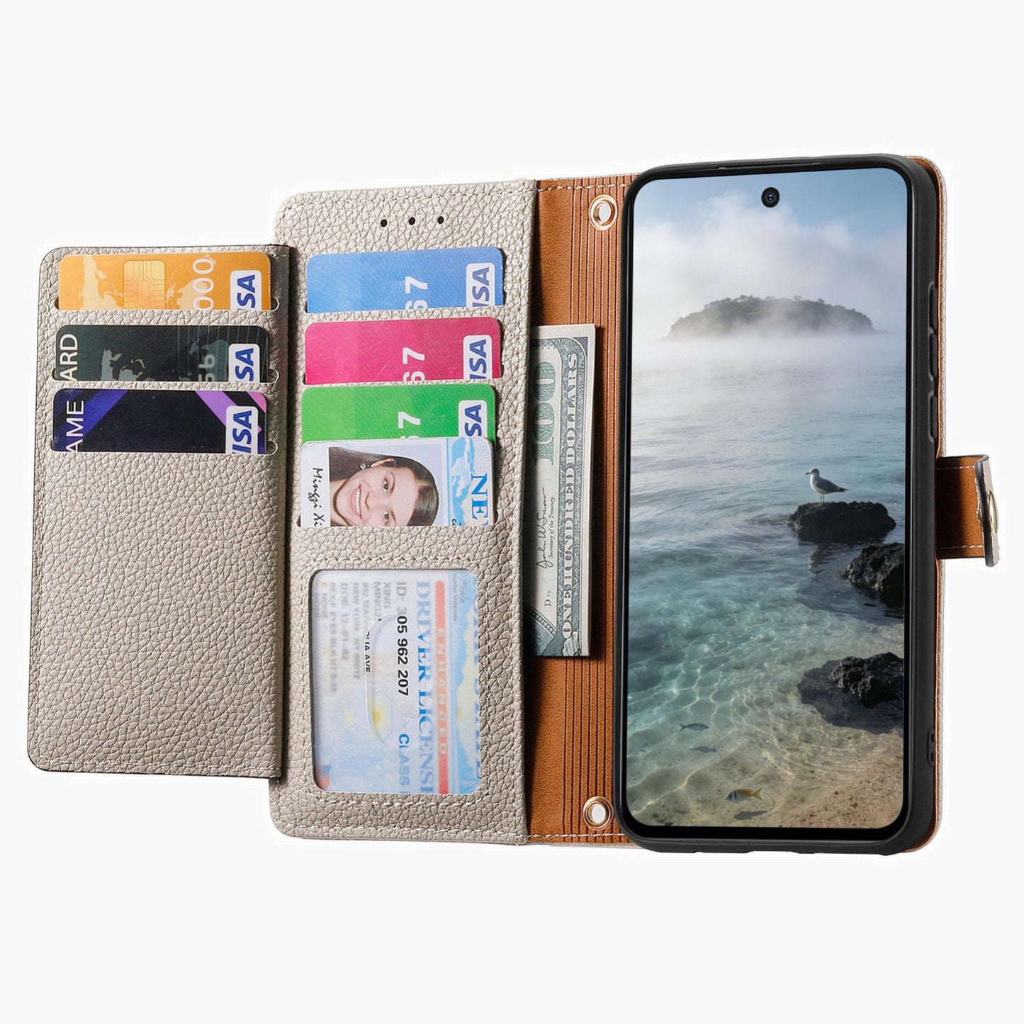 For Honor Play 80 Plus 5G Love Zipper Lanyard Leather Phone Case(Gray)