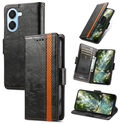 For Honor Play 80 Plus 5G CaseNeo Splicing Dual Magnetic Buckle Leather Phone Case(Black)
