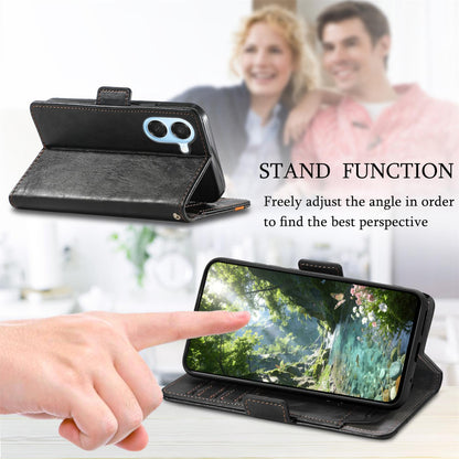 For Honor Play 80 Plus 5G CaseNeo Splicing Dual Magnetic Buckle Leather Phone Case(Black)