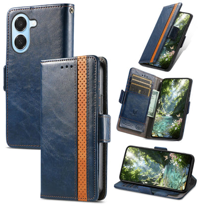 For Honor Play 80 Plus 5G CaseNeo Splicing Dual Magnetic Buckle Leather Phone Case(Blue)