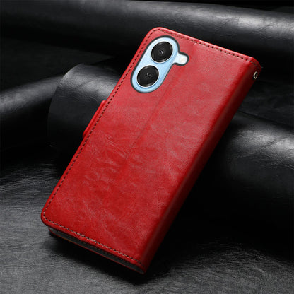 For Honor Play 80 Plus 5G CaseNeo Splicing Dual Magnetic Buckle Leather Phone Case(Red)