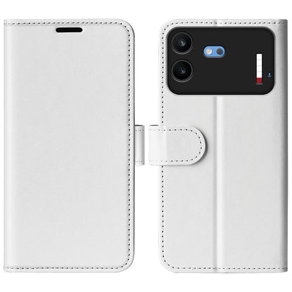 For Nothing Phone 4b R64 Texture Horizontal Flip Leather Phone Case - White - SYA002577905B