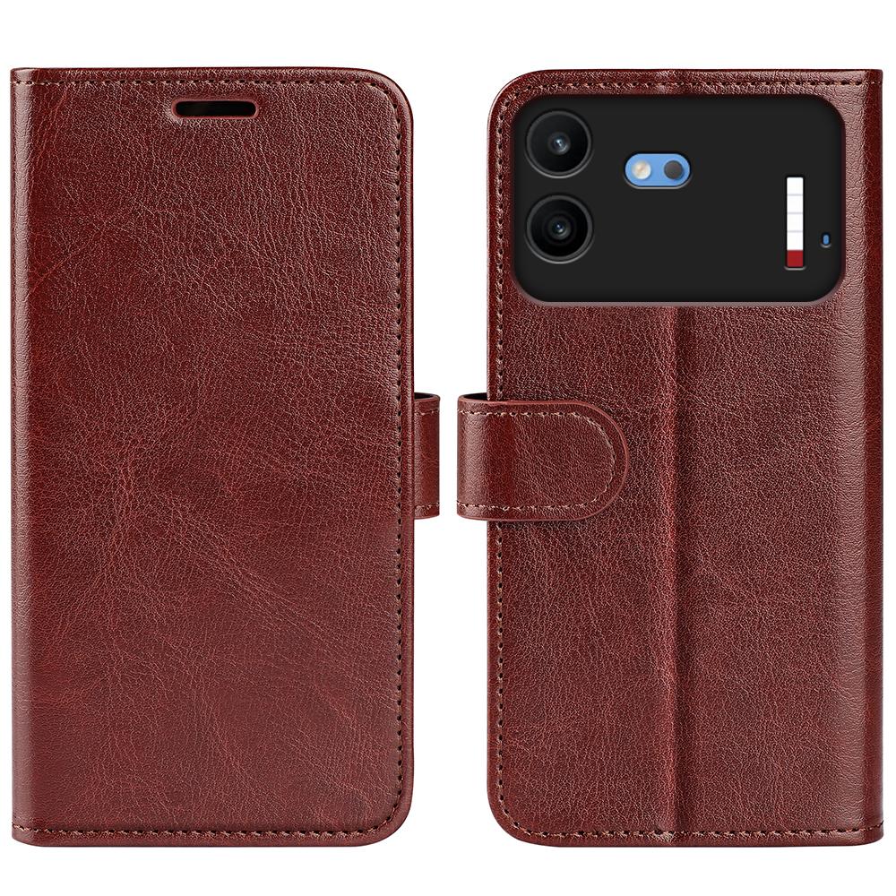 For Nothing Phone 4b R64 Texture Horizontal Flip Leather Phone Case - Brown - SYA002577905D