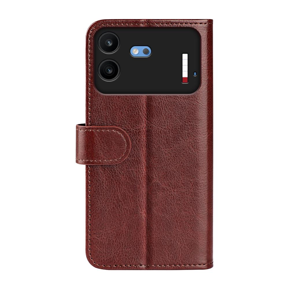 For Nothing Phone 4b R64 Texture Horizontal Flip Leather Phone Case - Brown - SYA002577905D