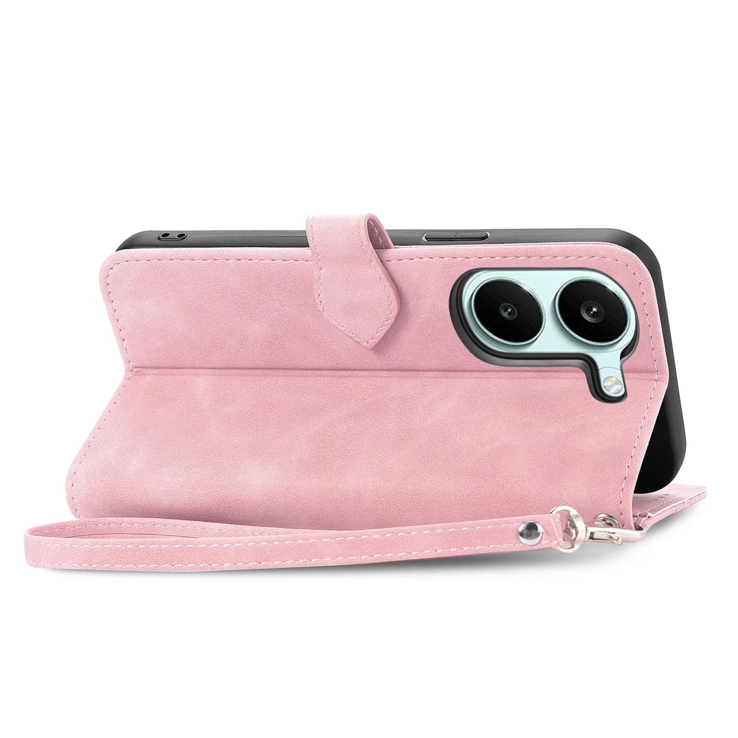 For Honor Play 80 Plus 5G Embossed Flower Zipper Leather Phone Case(Pink)