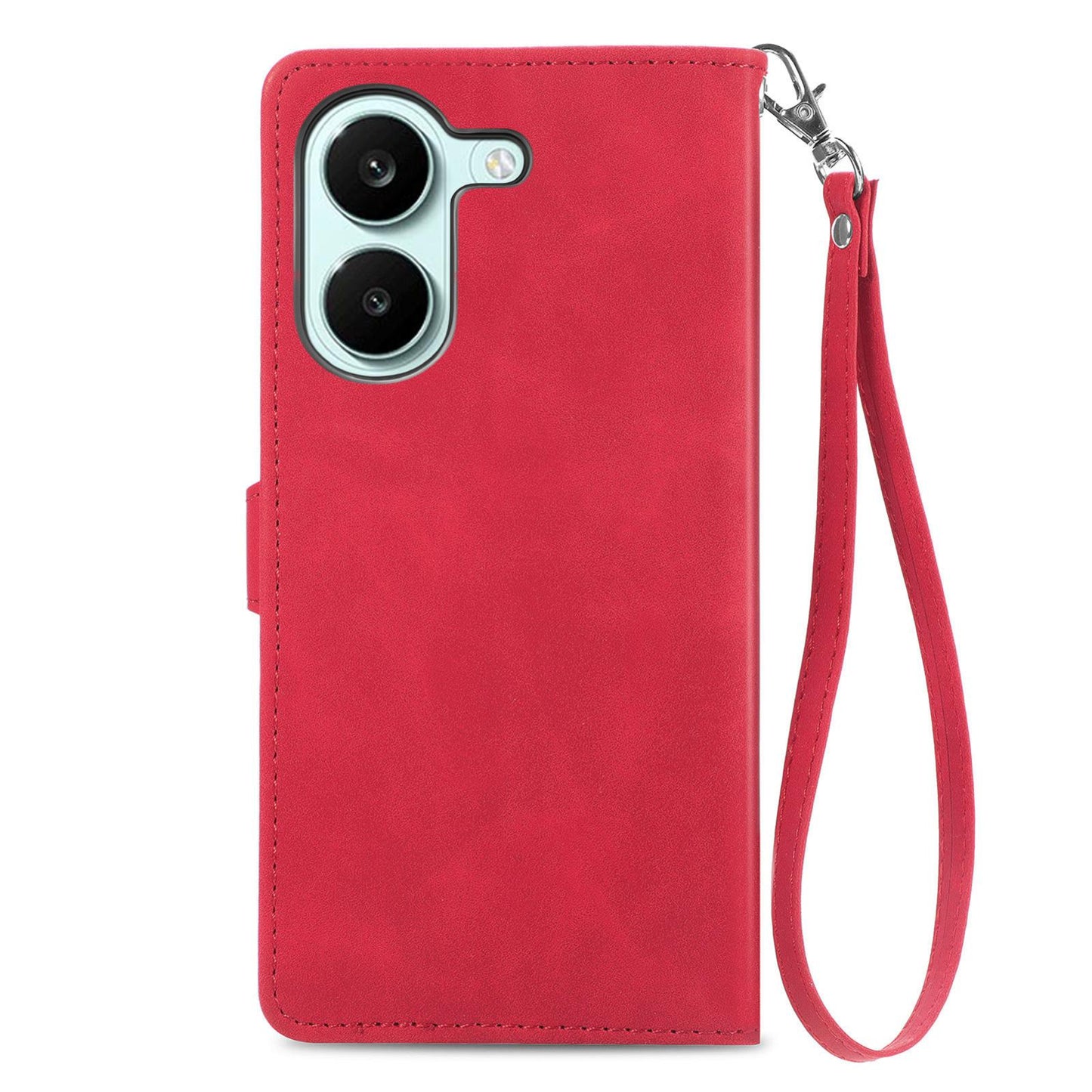 For Honor Play 80 Plus 5G Embossed Flower Zipper Leather Phone Case(Red)