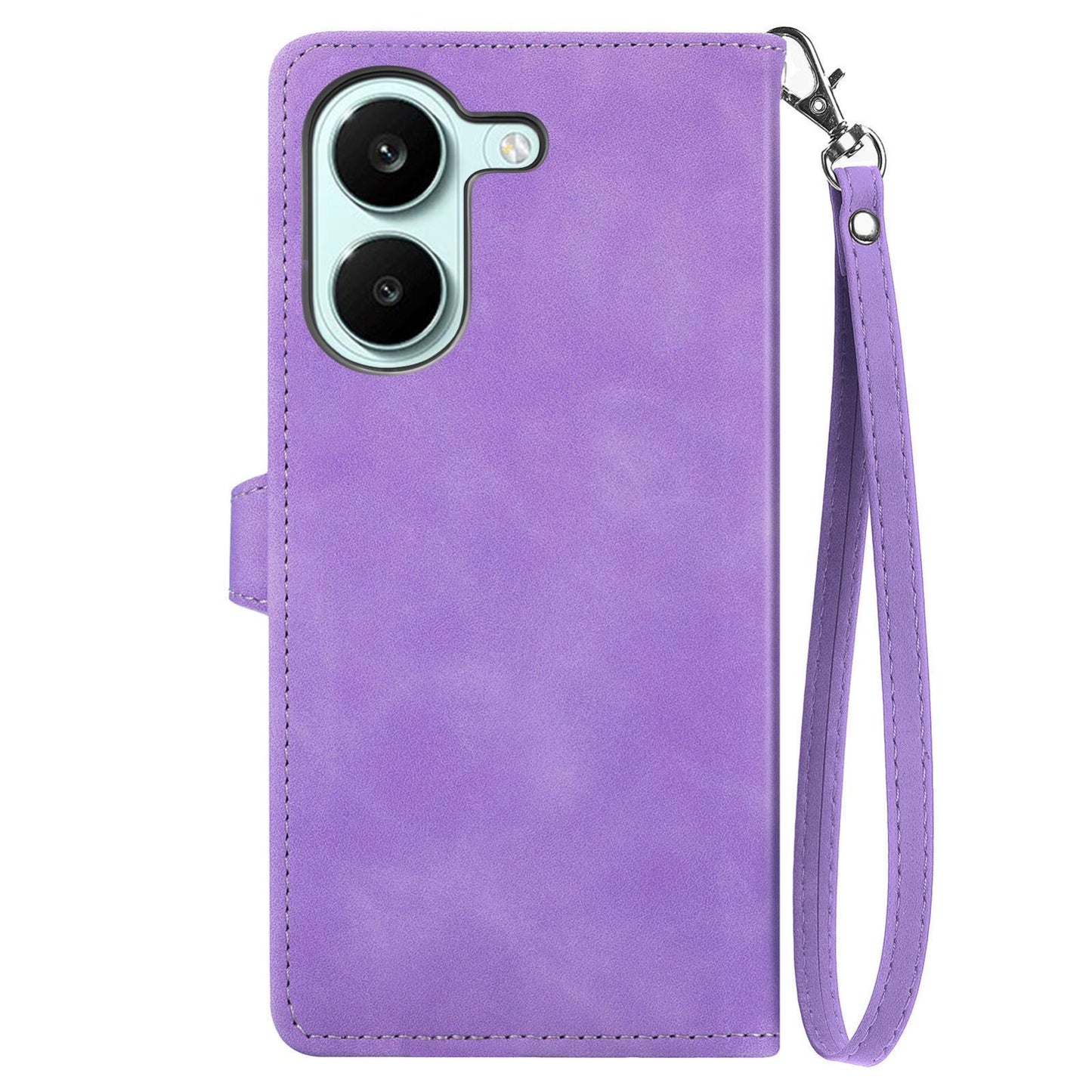 For Honor Play 80 Plus 5G Embossed Flower Zipper Leather Phone Case(Purple)