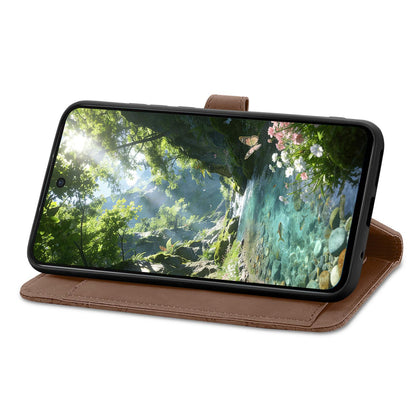 For Honor Play 80 Plus 5G Embossed Flower Zipper Leather Phone Case(Brown)
