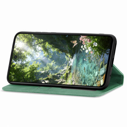 For Honor Play 80 Pus 5G Retro Skin Feel Magnetic Flip Leather Phone Case(Green)
