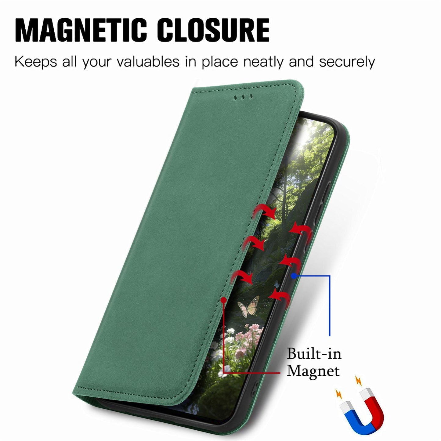 For Honor Play 80 Pus 5G Retro Skin Feel Magnetic Flip Leather Phone Case(Green)
