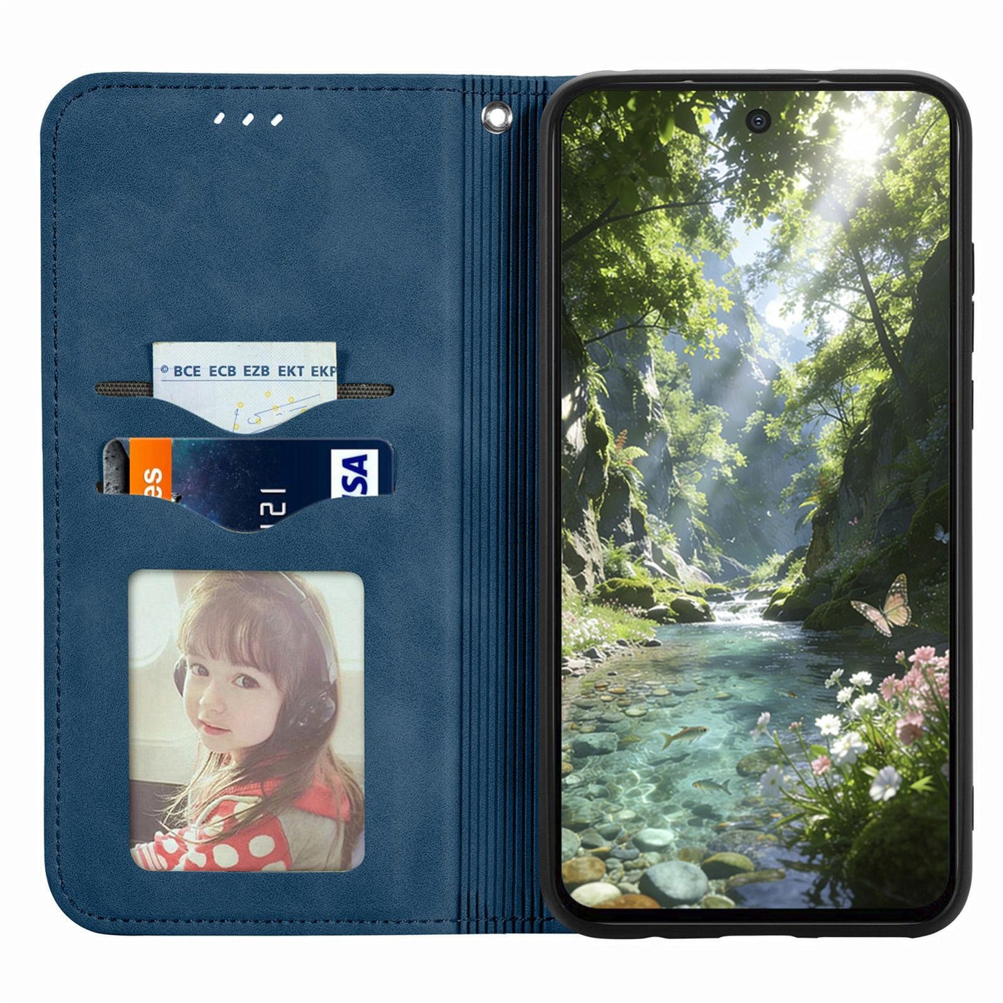 For Honor Play 80 Pus 5G Retro Skin Feel Magnetic Flip Leather Phone Case(Blue)