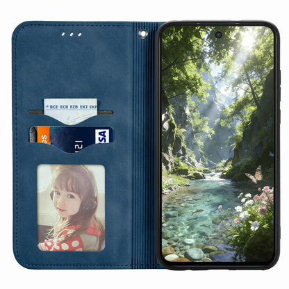 For Honor Play 80 Pus 5G Retro Skin Feel Magnetic Flip Leather Phone Case(Blue)