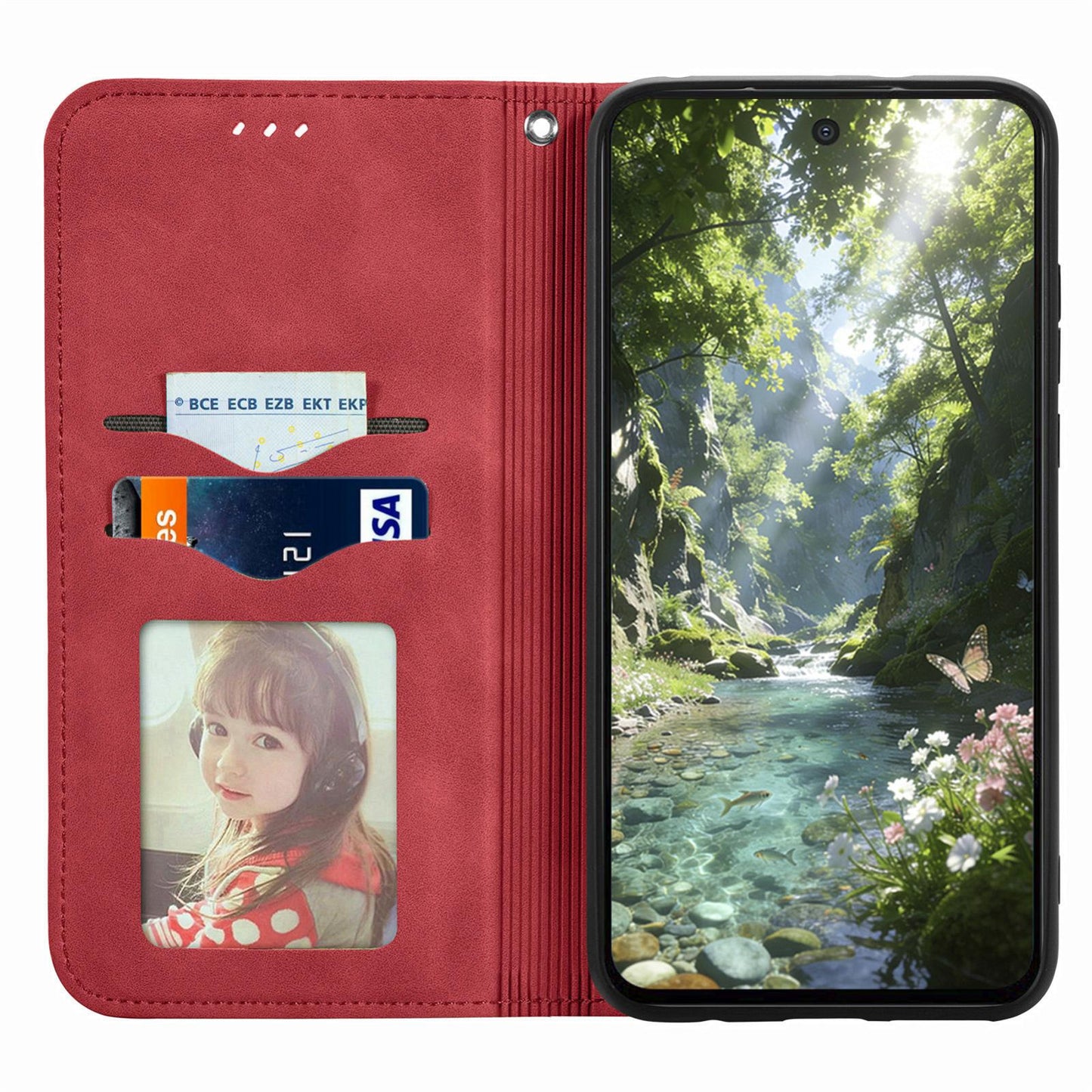 For Honor Play 80 Pus 5G Retro Skin Feel Magnetic Flip Leather Phone Case(Red)