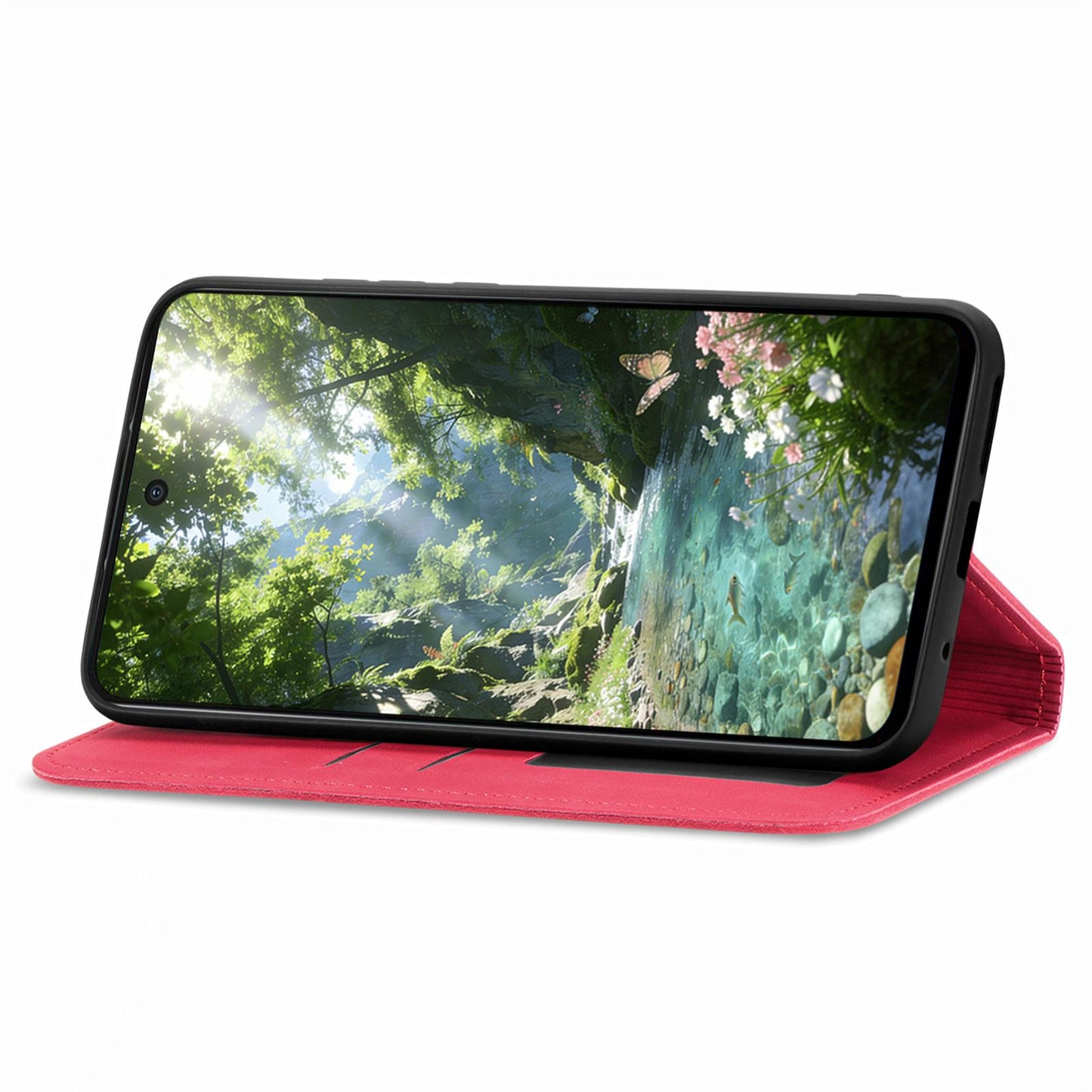 For Honor Play 80 Pus 5G Retro Skin Feel Magnetic Flip Leather Phone Case(Red)