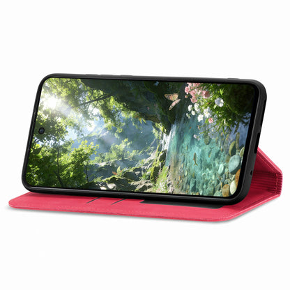 For Honor Play 80 Pus 5G Retro Skin Feel Magnetic Flip Leather Phone Case(Red)
