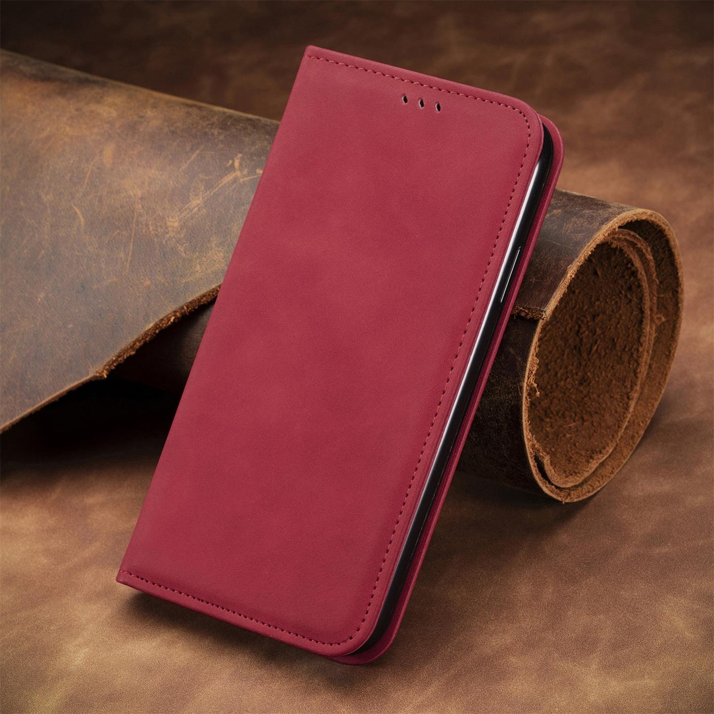 For Honor Play 80 Pus 5G Retro Skin Feel Magnetic Flip Leather Phone Case(Red)