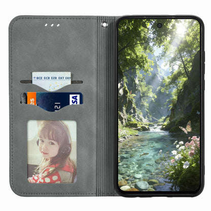 For Honor Play 80 Pus 5G Retro Skin Feel Magnetic Flip Leather Phone Case(Gray)