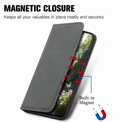 For Honor Play 80 Pus 5G Retro Skin Feel Magnetic Flip Leather Phone Case(Gray)
