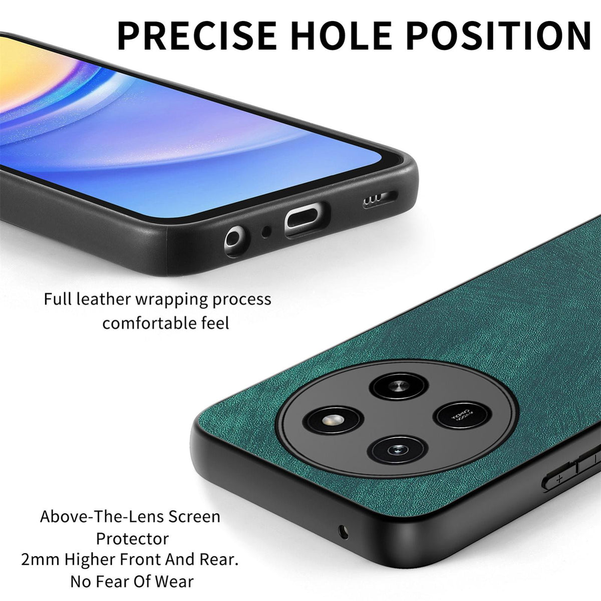For Honor X80 Pro Max 5G Vintage Leather PC Back Cover Phone Case - Green - SYA002631009D