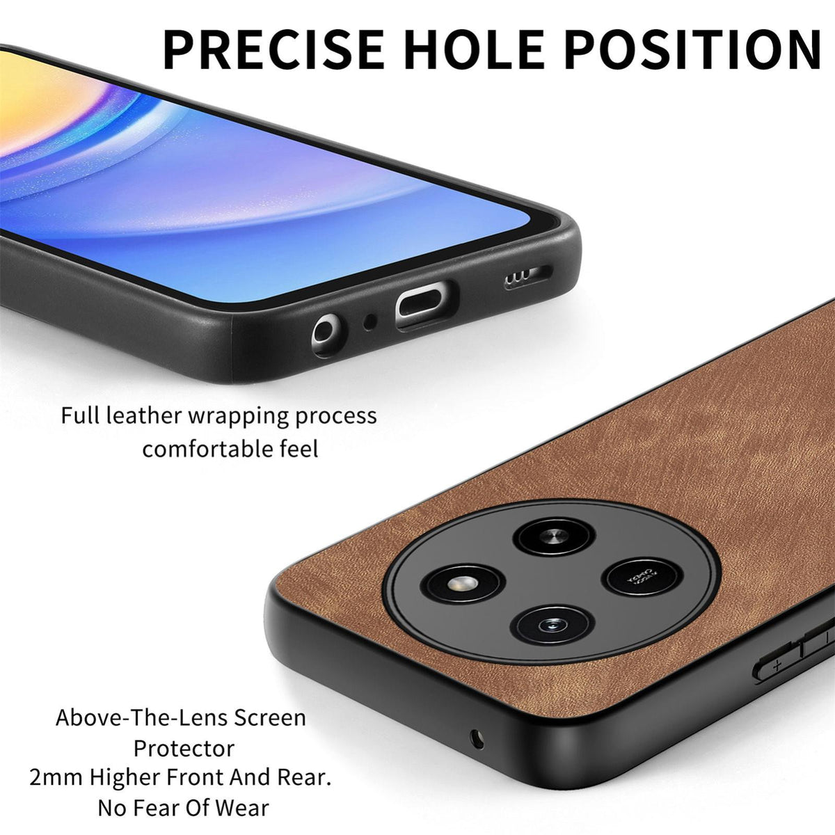 For Honor X80 Pro Max 5G Vintage Leather PC Back Cover Phone Case - Brown - SYA002631009F