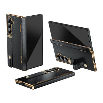 For Galaxy Z Fold8 Ultra 5G Retractable Wrist Strap Invisible Stand Phone Case - Black - SYA002653106A