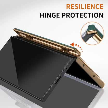 For Galaxy Z Fold8 Ultra 5G Retractable Wrist Strap Invisible Stand Phone Case - Green - SYA002653106B