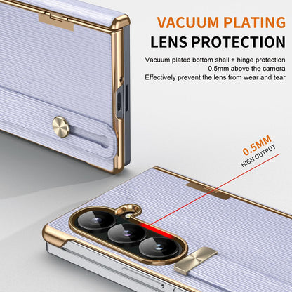 For Galaxy Z Fold8 Ultra 5G Retractable Wrist Strap Invisible Stand Phone Case - Violets - SYA002653106D