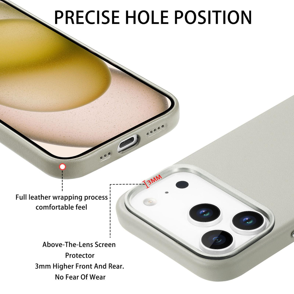 For  iPhone 18 Pro Electroplated Metal Button MagSafe Phone Case - White - SYA002680420A