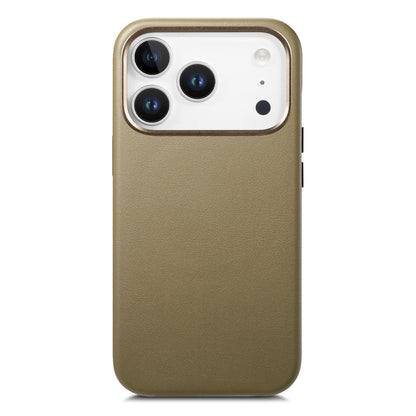 For  iPhone 18 Pro Electroplated Metal Button MagSafe Phone Case - Green - SYA002680420B