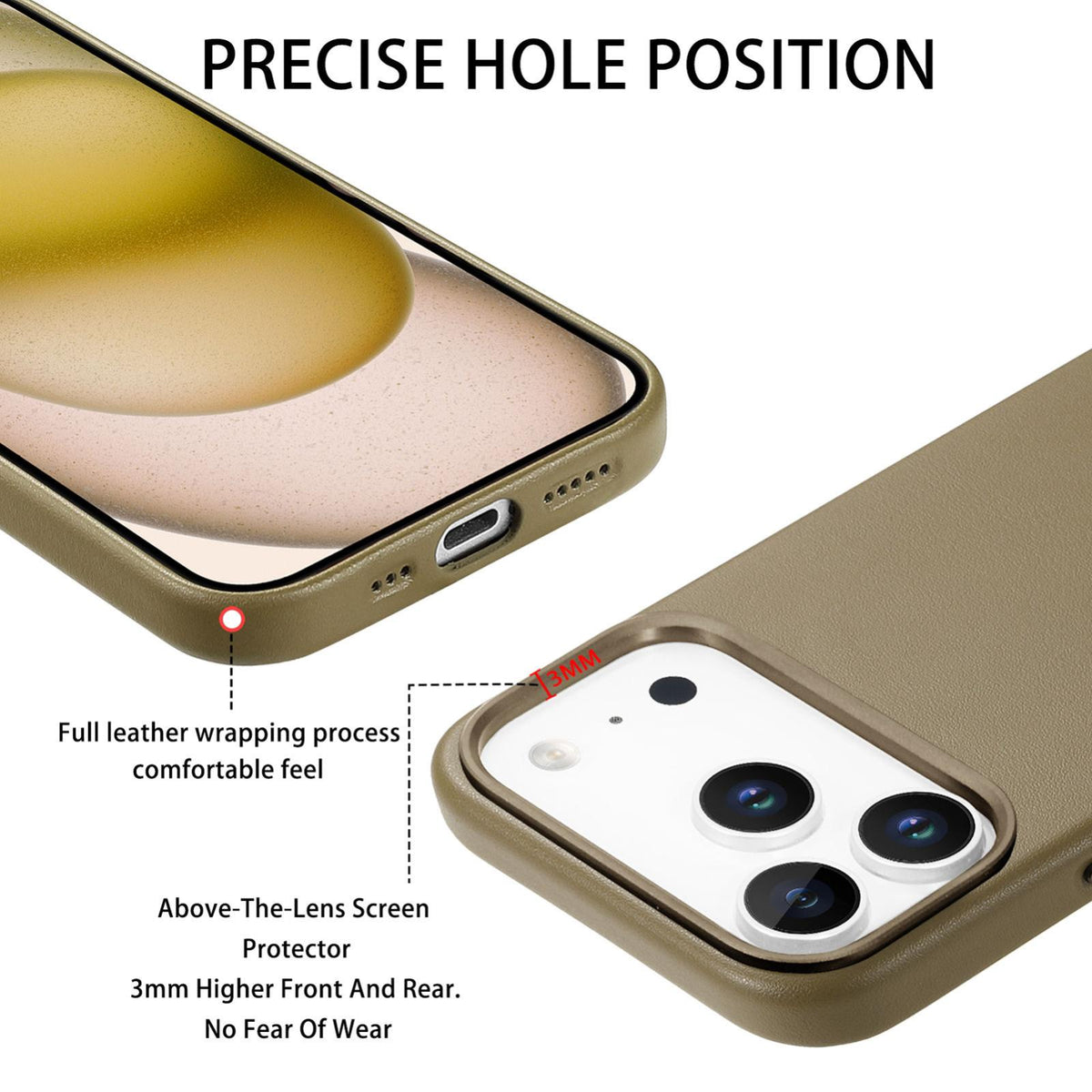 For  iPhone 18 Pro Electroplated Metal Button MagSafe Phone Case - Green - SYA002680420B