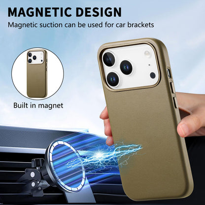 For  iPhone 18 Pro Electroplated Metal Button MagSafe Phone Case - Green - SYA002680420B