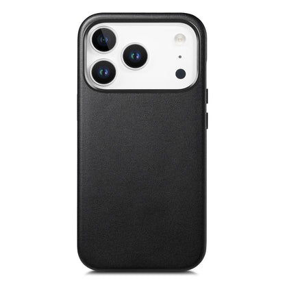 For  iPhone 18 Pro Electroplated Metal Button MagSafe Phone Case - Black - SYA002680420C